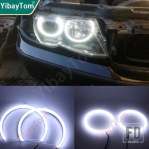 1ペアコットンSMD LEDエンジェルアイ電球リングランプ車デイタイムランニングライトDRLフォグランプスタイリングライト装飾ライト