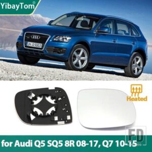 サイドバックミラー加熱ガラス加熱ミラーレンズAUDI Q5 SQ5 8R 2.0 3.0 3.2 TFSI TDI08-17 Q7 10-15に適合