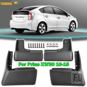 トヨタ プリウス 3 XW30 2010-15 用 モールドフロントリアカーマッドフラップセット スプラッシュガード マッドガード マッドフラップフェンダー