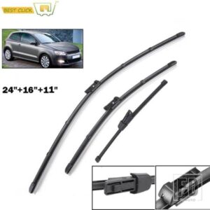 ミシマ フロントガラス ワイパーブレード VW ポロ 6R ハッチバック フロント リアセット 2010-17 2009