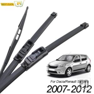 MISIMA フロントガラスワイパーブレードキット DACIA RENAULT SANDERO MK1 2007 - 2012 フロントリアウィンドウワイパーセット 2008-11