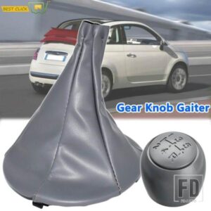 5速カーギアシフトノブレバーペンスティックゲイターブーツダストカバー フィアット500 500C 2007-2013 /パンダ 2003-2012用