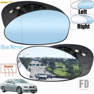 フロントウィングミラーガラス加熱ドアサイドクリアリアビューリアビューBMW E46 E90 E91 E92 E93 E81 E87 E82 E85 E86 E88用