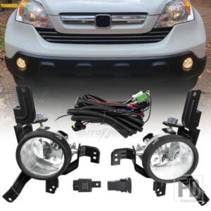 フォグランプクリアレンズバンパーランプキットアクセサリーホンダ CRV CR-V 2007 2008 2009 HO2591103/33901-SWA-003/08V31SWA1M002