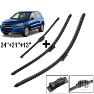 MISIMA フロントガラスフロントガラスワイパーブレード VW ティグアンフロントリアウィンドウ 2010-16 39326 セット
