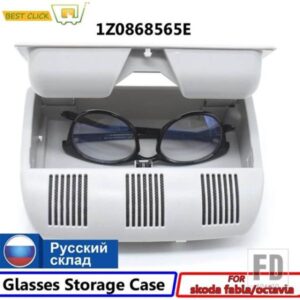 1PC サングラス眼鏡ルーフ収納ボックスコンパートメントシュコダオクタヴィア A5 2004-2012 ファビア 1Z0868565E メガネホルダーケース
