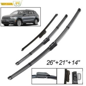 MISIMA 3 ピース/セットフロントガラスワイパーブレードセット VW ティグアン MK2 フロントリアウィンドウ 2017-20