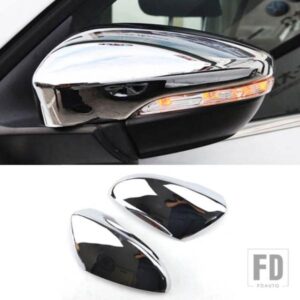 XUKEY 2 個クロームドアウイングバックミラートリムカバー VW パサート B7 2010-2015 CC 2008-2018 EOS シロッコ MK3 ジェッタ A6