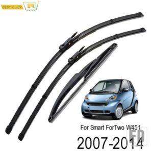 ミシマフロントガラスフロントガラスワイパーブレードスマートフォーツー W451 2007-2014 フロントリアウィンドウセット 2008-13