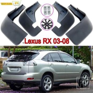 4 個フロントリア車マッドフラップスプラッシュガードマッドフラップフェンダーマッドガードレクサスハリアー RX300 RX330 RX350 RX400H XU30 2003-2008