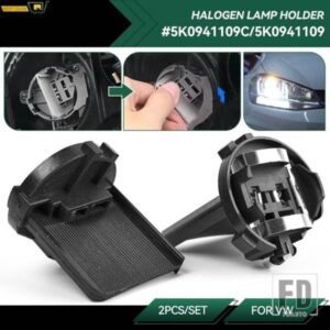 2PC 12V H7 ハロゲンランプブラケットロービームヘッドライト電球アダプターホルダー VW ゴルフ 7 MK7 ティグアントゥーランシャランシロッコ 5K0941109