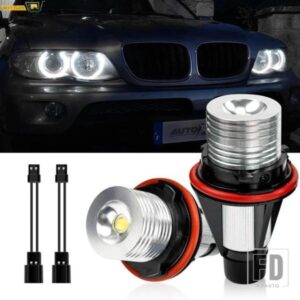 HID 白色 LED エンジェルアイズマーカーライト電球超高輝度 2X 5 ワット BMW 525I 530I XI 545I M5 E39 E53 E60 E61 E63 E64 E65 E66 E87