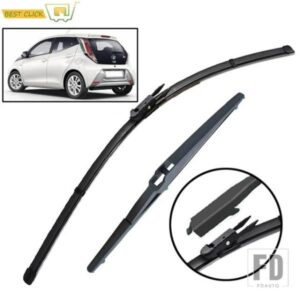 MISIMA フロントガラスワイパーブレードプジョー 108 トヨタアイゴ 14 2015-20 フロントリアウィンドウシトロエン C1 MK2