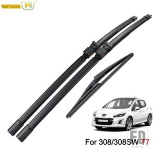 MISIMA 3 個フロントガラスワイパーブレードプジョー 308 308SW T7 フロントリアウィンドウ 2007-13