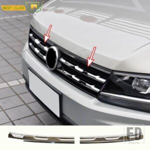 2 個フロントフードグリルグリルメッシュステッカー蓋リペアモールドスタイルガーニッシュ VW ティグアン MK2 ヨーロッパバージョン 2016 - 2020
