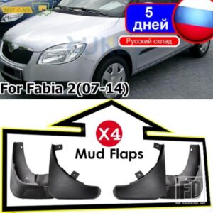 セット車マッドフラップシュコダファビア 2 2007-2014 ルームスターマッドフラップスプラッシュガードマッドフラップマッドガード 2008-13
