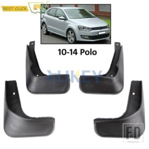 セットマッドフラップ VW ポロ MK5 6R 2010 - 2014 マッドフラップスプラッシュガードフロントリアマッドフラップマッドガードフェンダー 2011 2012 2013