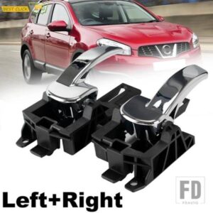 2 個フロントリア車インテリアドアハンドル内側インナーノブ日産キャシュカイ 2007 ? 2013 80670JD00E 80671JD00E