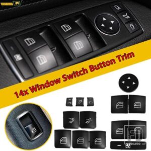 メルセデスベンツ CLA 180 200 GLA 180 200 2013-19 14X 車部品窓スイッチボタンリペアステッカー