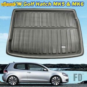 フォルクスワーゲン VW ゴルフ 5 6 MK5 MK6 ゴルフ GTI R R32 ウサギ 2004-2014 仕立てリアトランクライナーブーツカーゴマットトレイフロアカーペット