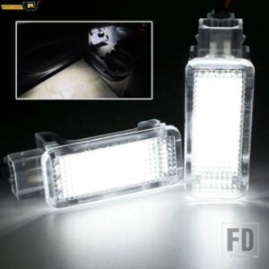 2 個キセノンホワイト LED カーテシーアンダードア足元ライトトランクランプアウディ A4 A6 VW トゥアレグティグアンパサートシュコダオクタヴィア SUPERB
