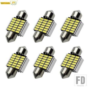 6 ピース/パックフェストゥーン 31 MM LED 電球 C5W ライト CANBUS 自動ドームステップウェルランプ SV8.5 DE3175 DE3022 DE3021 3021 6428 3022