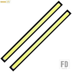 2X LED DRL ライトストリップデイタイムランニングライトバーキット COB 運転フォグランプ 12V 自動装飾ライトホワイトカーアクセサリー