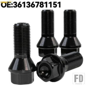 4 個 36136781151 ホイールラグボルトナット黒ホイールアクセサリー部品 BMW X1 X2 X3 X4 X5 X6 2/3/4/5/6/7 シリーズ M8