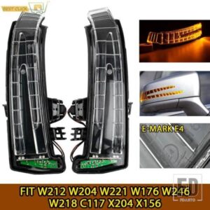 左と側ウイングミラーバックミラーウィンカーライトインジケータランプメルセデスベンツ W176 W246 W204 S204 W221 W212
