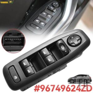 96749624ZD 車電動パワーウィンドウスイッチドライバーリフター制御ボタンプジョー 208 2008 1.6HDI 5 ドアハッチバック 2013-2019