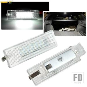 2 個ホワイト 18 SMD LED キャリアトランクインテリアランプライト CANBUS VW ゴルフ 5/6/7 MK5 MK6 MK7 V/VI/VII ジェッタパサートトゥーラン CANBUS