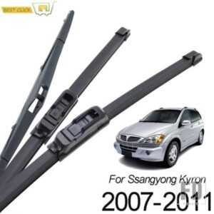 ミシマフロントガラスワイパーブレード双竜 KYRON フェイスリフト 10/2007 - 2011 フロントリアウィンドウワイパー 2008 2009 2010