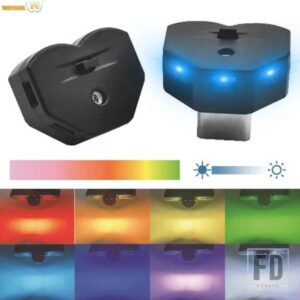 USB LED 車内ムードランプ 2 個ポータブルミニ LED ナイトライトプラグイン USB インターフェーストランク周囲ライト汎用