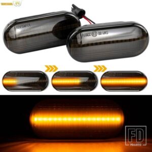 スモーク流れる LED サイドマーカーダイナミックウィンカーライト VW トランスポーター T5 マルチバンポロパサート B5 シャランルポボラ GOLF3 4