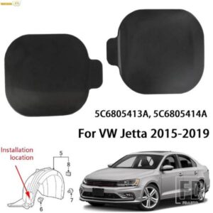 2X フロント操舵室フェンダー穴ヘッドライトアクセスカバー VW ジェッタ 6 A6 GLI ヴェントシンクロ 2015-2019 2016 2017 2018