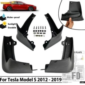 マッドフラップテスラモデル S 2012-2019 マッドフラップスプラッシュガードマッドガードマッドフラップフロントリアフェンダープロテクター 2013 2014 2015