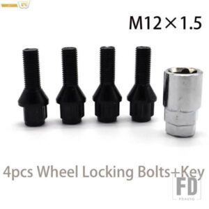 4 個車合金ホイールロックボルトナットラグ M12 1.5 トラック部品 BMW 1 3 5 シリーズ 1500-2000 VW キャディー 2004-2023 トランスポーター