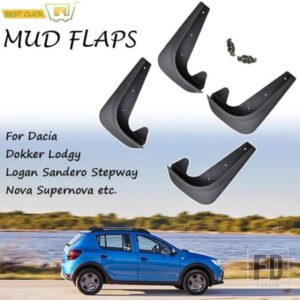 4 個汎用マッドフラップマッドフラップスプラッシュガードマッドガード FORDACIA DOKKER DUSTER LODGY LOGAN MCV SANDERO STEPWAY NOVA SOLENZA