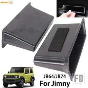 車内フロントドアサイド収納ボックスグローブオーガナイザー電話コンテナケースハンドルポケットスズキジムニー JB74 2019 - 2023