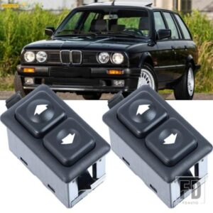 2 個 BMW E23 E24 E28 E30 323I 324D 520I 635 CSI 628 CSI 5PIN 照光式パワーウィンドウスイッチ電源ボタン黒 61311381205