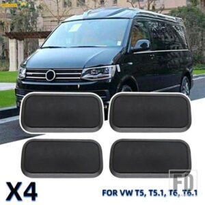 4 個カーシートベースキャップブラック VW T5 T5.1 T6 T6.1 コンビトランスポーター 2003 以降 ABS