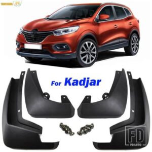 4X マッドフラップルノー KADJAR 2015 - 2022 スプラッシュガードマッドガードフロントリアフェンダーカバー 2016-21