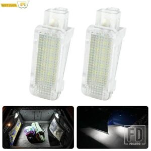 2X 車 LED カーテシードアプロジェクタートランクブーツ足元キャリアライトアウディ A2 A3 A4 A6 TT Q5 VW パサート B5 B6 ゴルフ 6 ジェッタ