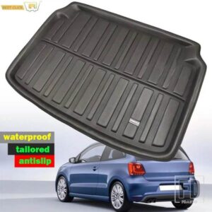 VW フォルクスワーゲン ポロ 2010-2017 ハッチバックブーツライナーリアトランクマットカーゴトレイフロアカーペット 2011-16