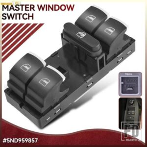 5ND959857 パワーウィンドウマスタースイッチコントロールボタン VW ジェッタティグアンゴルフ GTI MK5 MK6 パサート B6 CC セアトレオン MK2 5ND 959 857