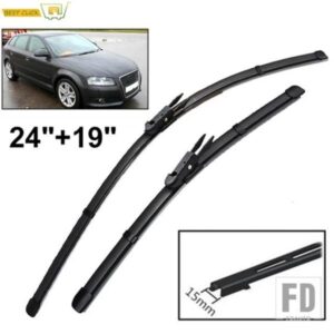 MISIMA フロントガラスワイパーブレードアウディ A3 RS3 S3 8P 8P1 8P7 8PA フロントウィンドウワイパー 2005 - 2013 24 インチ19インチ 2012 2011 2010
