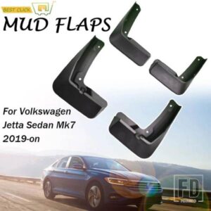 セットマッドフラップフォルクスワーゲン VW ジェッタセダン MK7 2019-ON マッドフラップスプラッシュガードフラップマッドガードフェンダーフロントリア A7