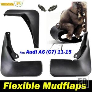 XUKEY モールドマッドフラップアクセサリー アウディ A6 C7 2011-2015 マッドフラップスプラッシュガードフロントアンプ用リアセダン アバント クワトロ