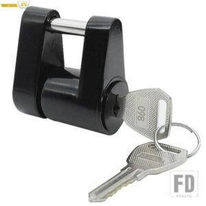 トレーラーヒッチカプラーロック高耐久フックロック防止のトレーラーカプラー南京錠交換部品セキュリティプロテクター