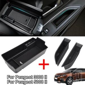 アームレストボックス収納プジョー 3008 3008GT 5008 2017-20 中央コンソール収納ボックス片付け